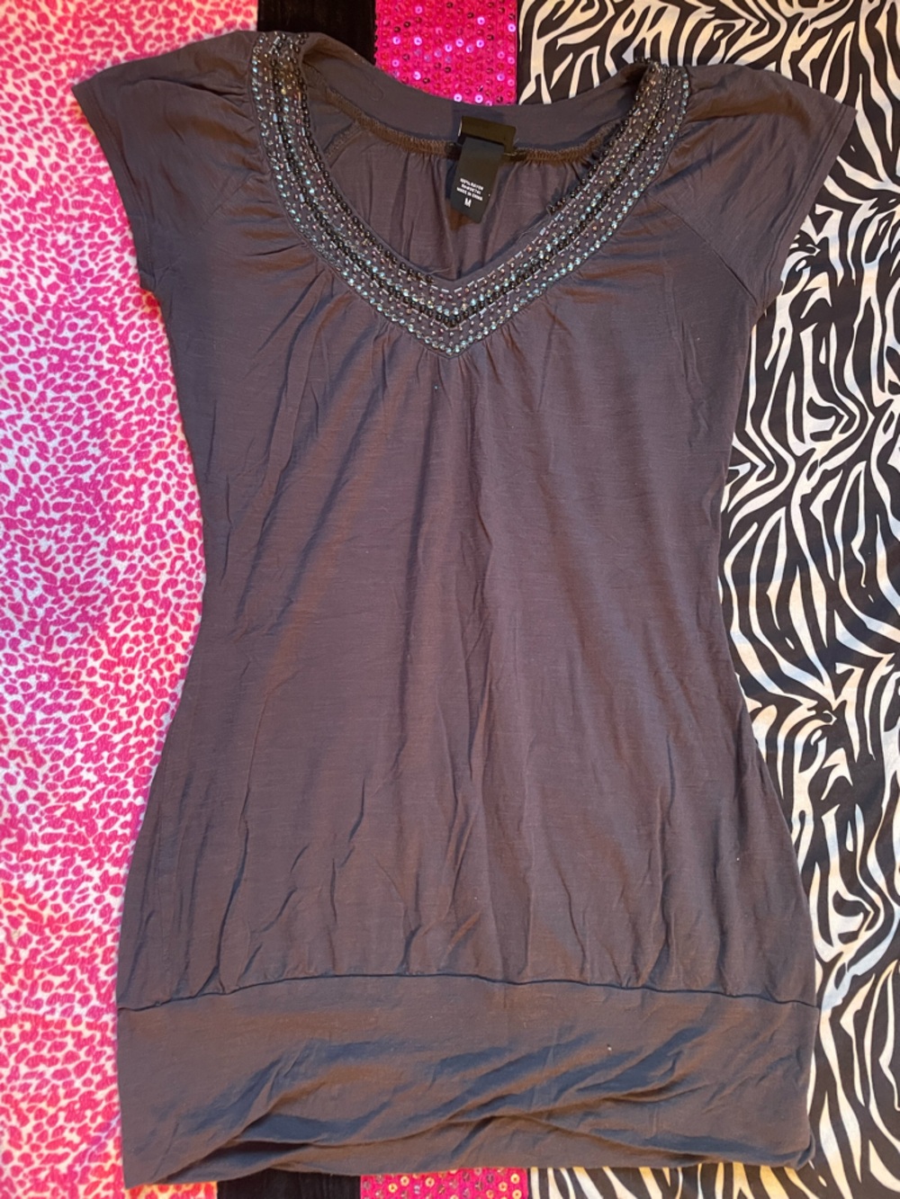 Women’s Embellished V-Neck Y2K style top